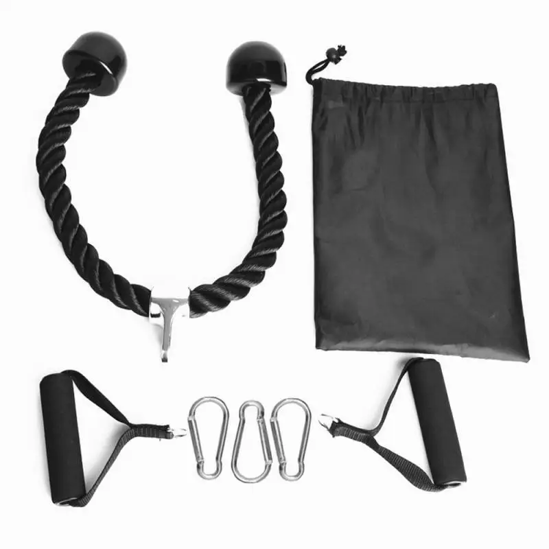 

7-in-1 Arm Strength Rope Set Cable machine accessories Long tricep pull down rope Reliable Resistance Band Kit for Fitness