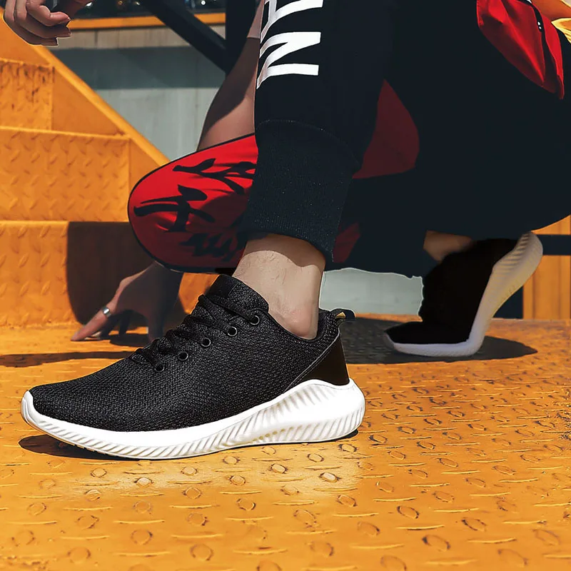

2020 39 однотонные весенние мужские кроссовки пара мужские спортивные удобные прогулочные Повседневные Дышащие Модные вязаные кроссовки