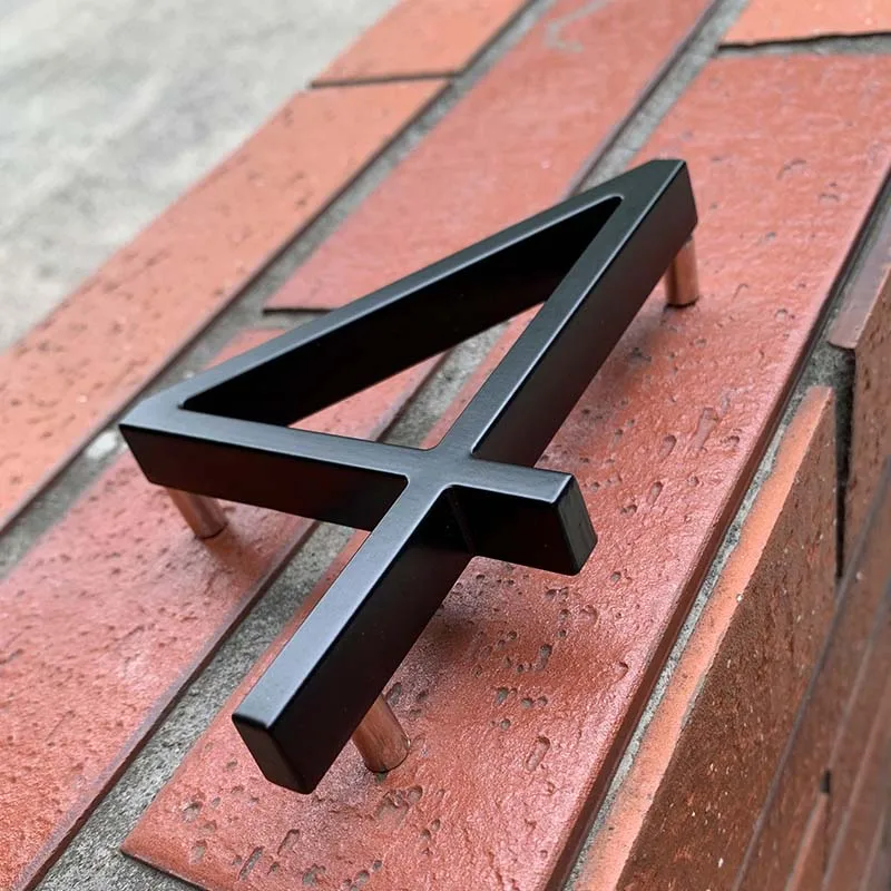 Черные Плавающие Номера для дома домашний почтовый ящик номер 0-9 металлическая