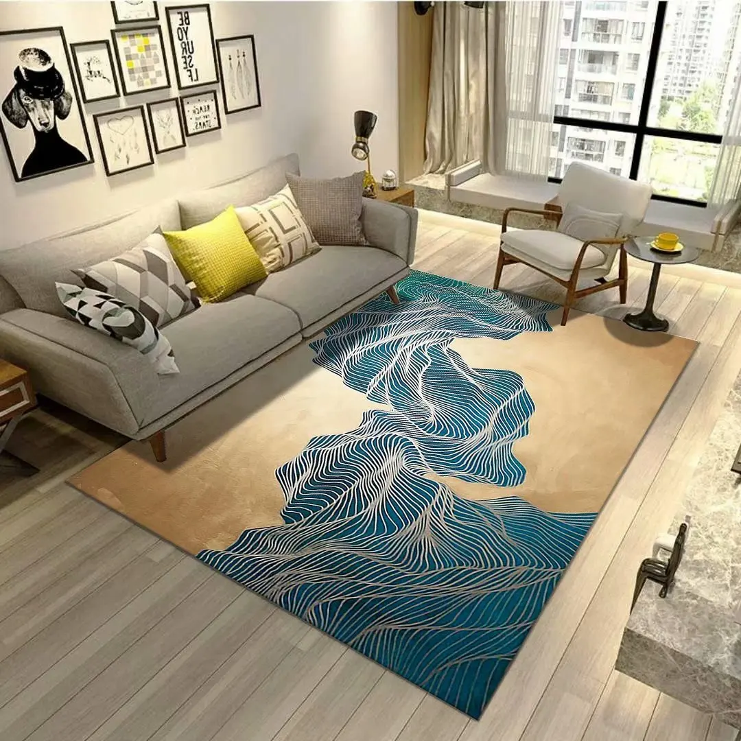 

Geometric Anti-slip Carpet Rug For Living Room Washable Modern Printing Geometric Floor Rug Carpet For Parlor Mat Bedroom