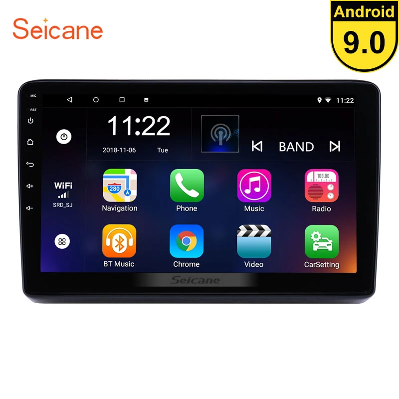 Seicane 10,1 дюймов Android 9,0 gps навигация радио четырехъядерный для Honda Vezel XRV Автомобильный мультимедийный плеер с wifi музыкой