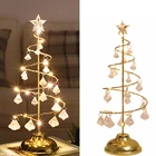 Рождественская елка, хрустальная лампа, гирлянда, сказочные огни, настольная лампа, Рождественские огни, украшения для спальни, светодиодное освещение, новый год