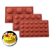 ball sphere silicone mold for cake pastry baking chocolate candy fondant bakeware round shape dessert mould diy decorating
