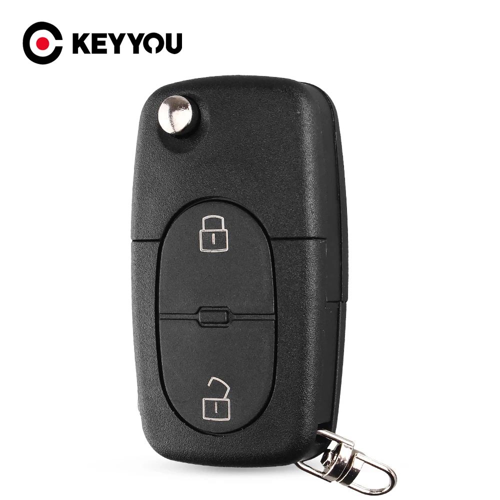 Чехол KEYYOU 10x для Audi A2 A3 A4 A6 старые модели CR1620/CR1616 2 кнопки откидной складной с