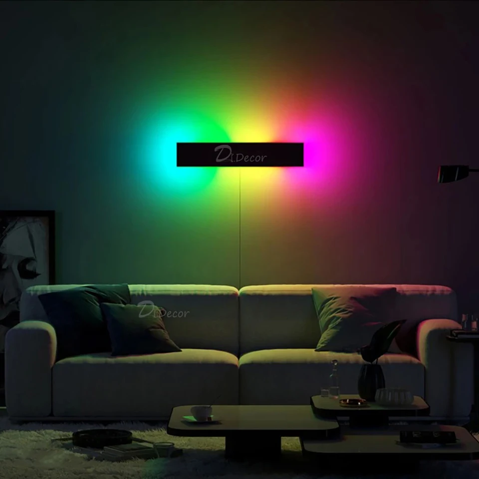 

Creativity Art Led Wall Lamp Living Dining Room Decoration Rgb Color Wall Sconces Bedroom Bedside Indoor Decor Lighting Fixture