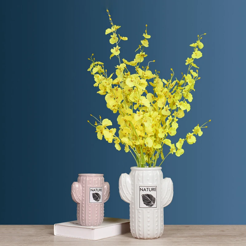 1 шт. керамическая ваза для цветов С КАКТУСОМ фарфоровый гидропонный контейнер