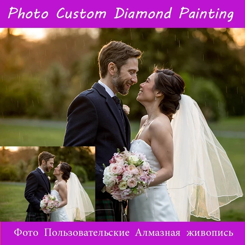 

Photo Custom Made Embroidery Graph Pictures DIY Diamond Painting Cross Stitch Rhinestones Paste Gift For Friends Wedding Decor