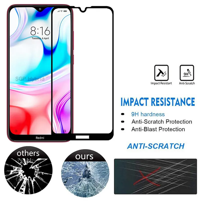 Защитное стекло закаленное 9D для Xiaomi Redmi 8A 8 8a redmi8 a A | Мобильные телефоны и