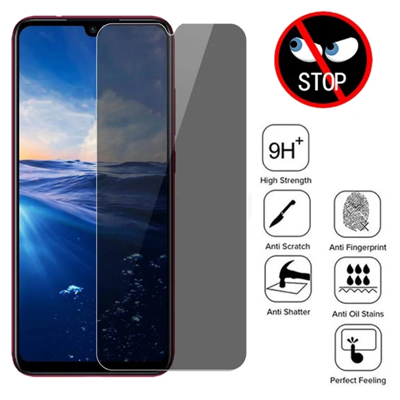 

Anti-Spy Tempered Glass For Xiaomi Redmi Note 9 8 7 10 Pro 9S 8T 5 5pro 6 6pro Privacy Screen Protector Anti Glare Glass Film