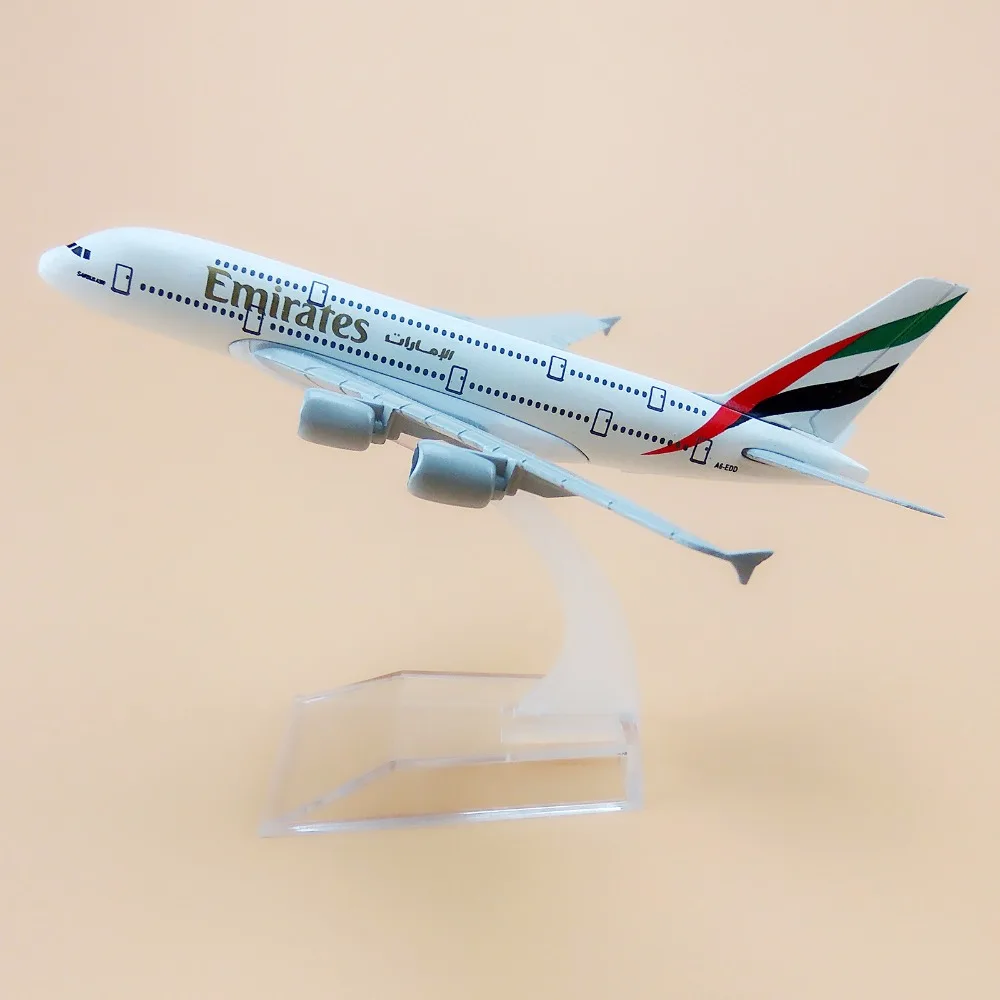 16 см Air Объединенные Арабские Эмираты A380 Airbus 380 Airways Airlines металлический сплав модель самолета литье под