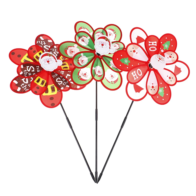 

1PC Cartoon Christmas Santa Claus Theme Colorful Windmill Children Outdoor Children Kids Toys Random Color Xmas Gift
