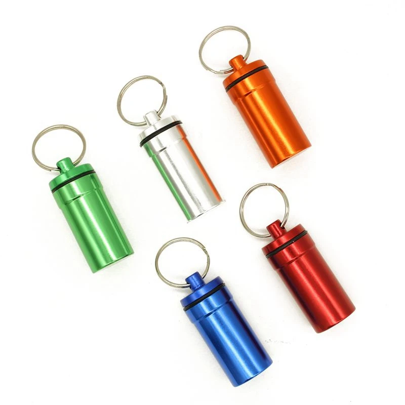 5 Шт. Кемпинг Мини Алюминий Водонепроницаемый Pill Box Хранения Уплотнения Открытый