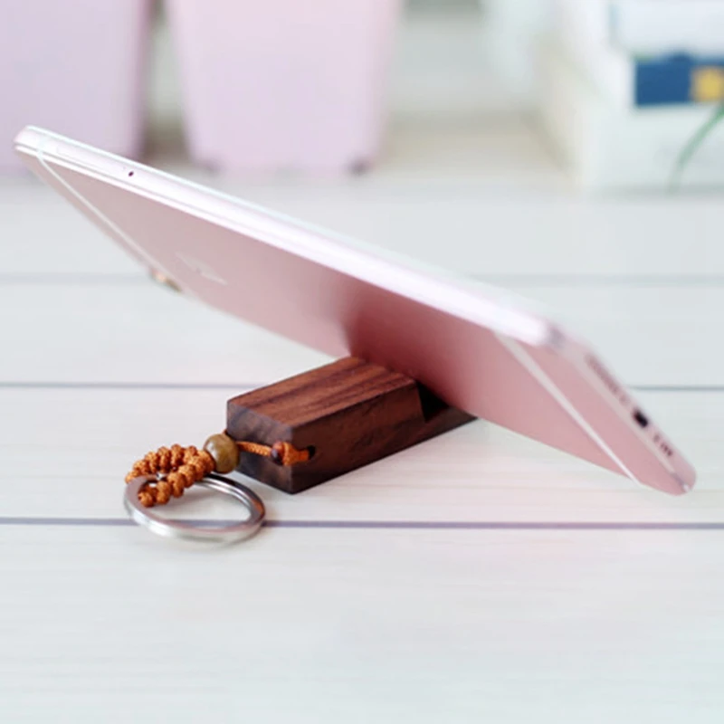 Многоцветная удобная деревянная подставка для телефона брелок подвеска