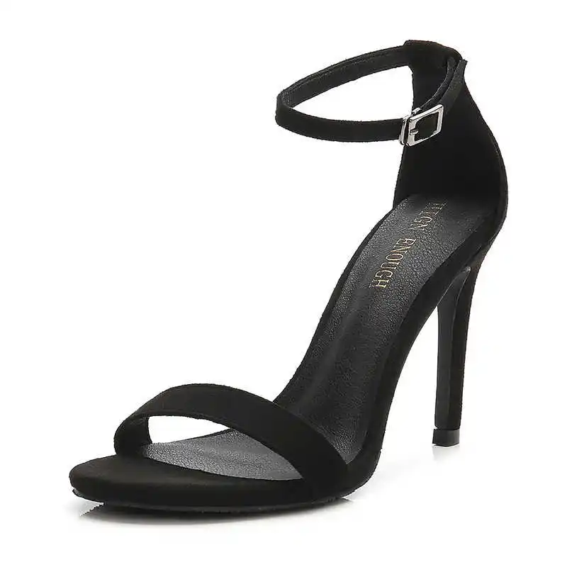 

summer new 2021 In large and small size high-heeled shoes with one line buckle, women's sandals,