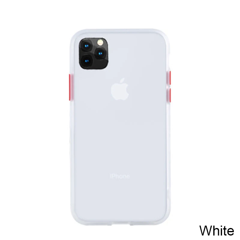Чехол для Телефона IPhone 7 8 Plus X 11 Pro XR XS Max контрастный цвет прозрачный силикон ТПЭ противоударный прозрачный защитный чехол - Цвет: Transparent color