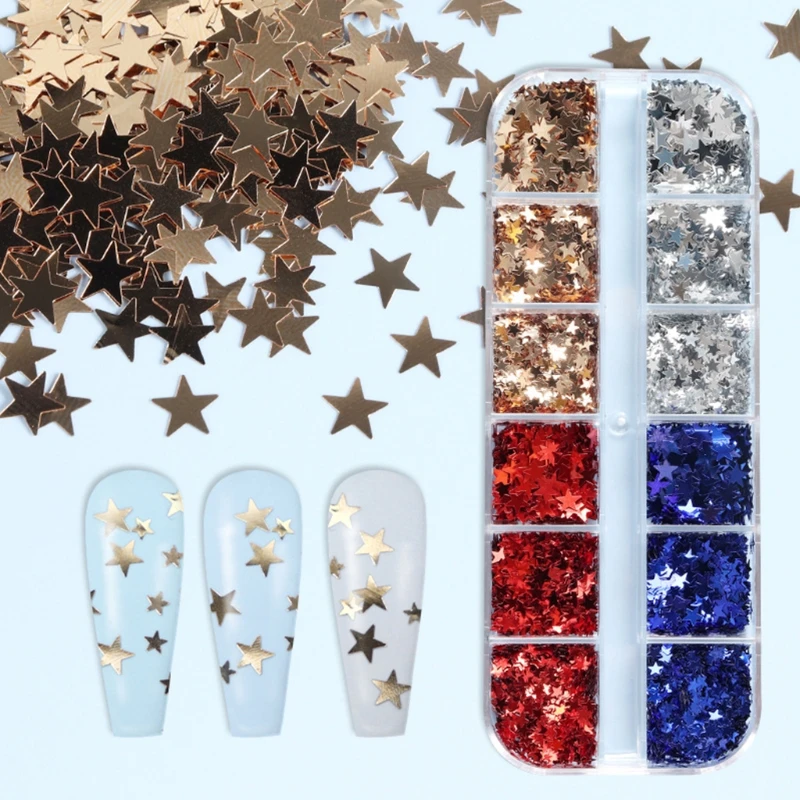 

Holographic Glitter Five-pointed Stars Sequins Resin Filling Nail Art Decoration