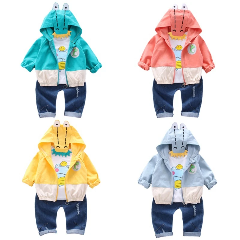 

Baby Clothes Set Boys Long Sleeve Trousers Sets Suit Tshirt Cartoon O-neck Baby Toddler Baby Autumn Clothing Sets
