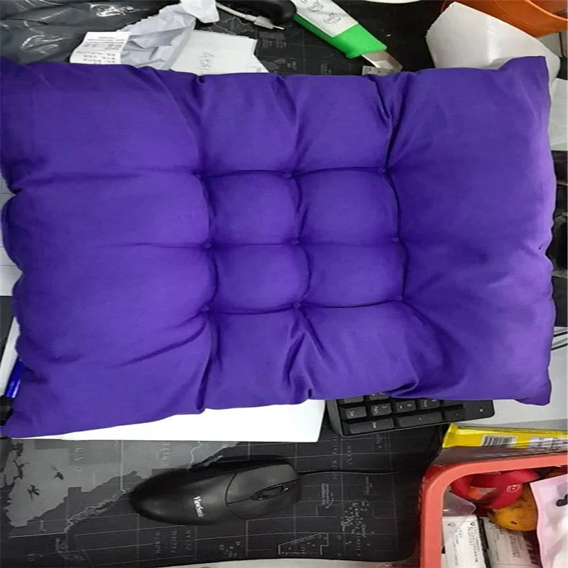 as shown Плотная матовая ткань эластичные подушки для стула для кухонного стула одноцветная квадратная подушка для сидения машинная стирка 40x40 см - Цвет: as shown