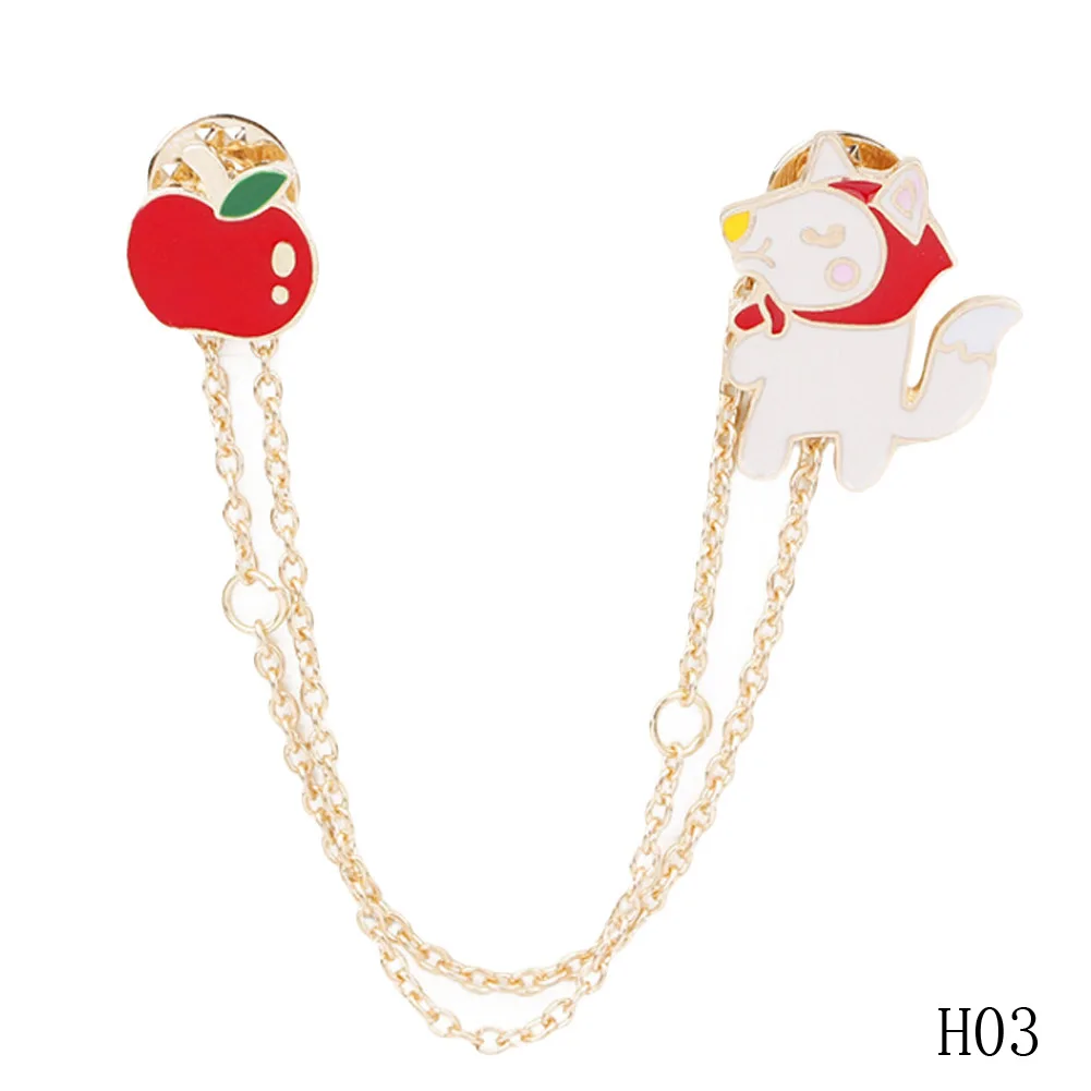 Мультяшный кролик медведь броши значки на булавке эмаль булавки милый сплав волк