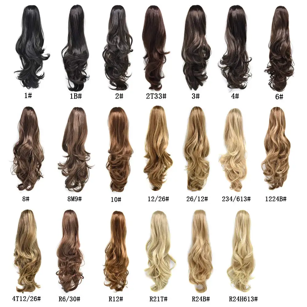 

Add-On Deal Synthetic Ponytail Extension Claw Clip On Hair Wavy Style Double Use 22 Inches Long With1 Box 3D Faux Mink Eyelashes