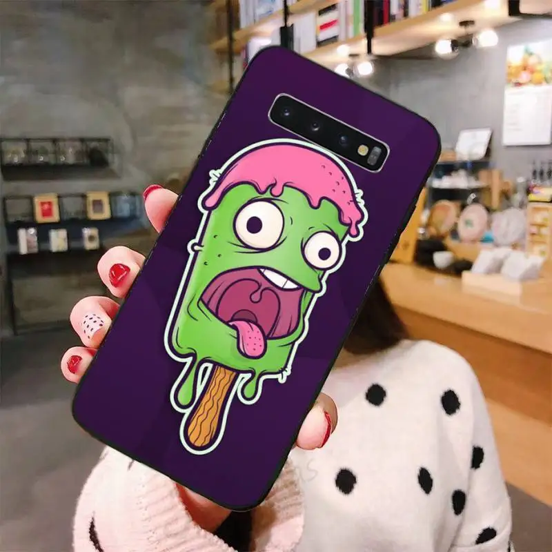 

Funny horror art ice cream Phone Case For Samsung A50 A51 A71 A20E A20S S10 S20 S21 S30 Plus ultra 5G M11 funda shell