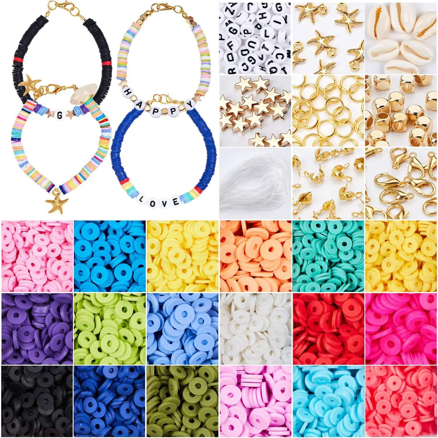 

4800 flat circular bead bead ls DIY jewelry combined packages