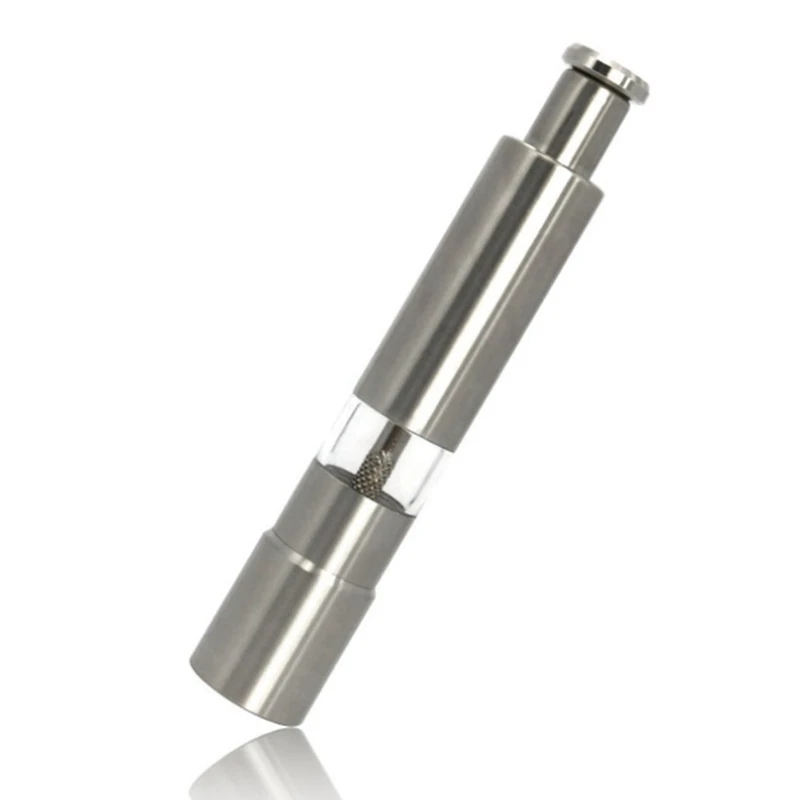 

Manual push-type Metal Stainless steel Mrofessional Pepper Salt Mill Ginder Home Kitchen Use Accessories Adjustable Gadget