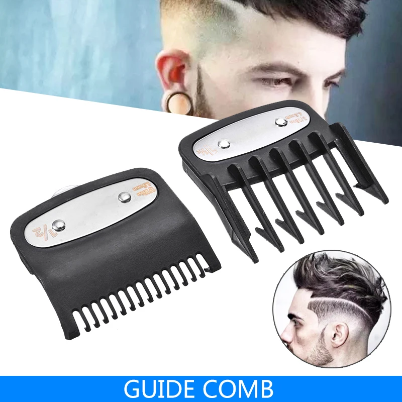

2pcs Hairdressing Cutting Blades Guide Comb Limit Combs Replaceable Trimmer Parts For Hair Clipper 1.5mm 4.5mm