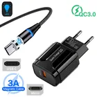 Магнитное зарядное устройство OPPO Reno A52 A9 Realme XT X2 Pro, USB-кабель для быстрой зарядки с разъемом типа C для Motorola G9 Plus E6 Play Redmi 9