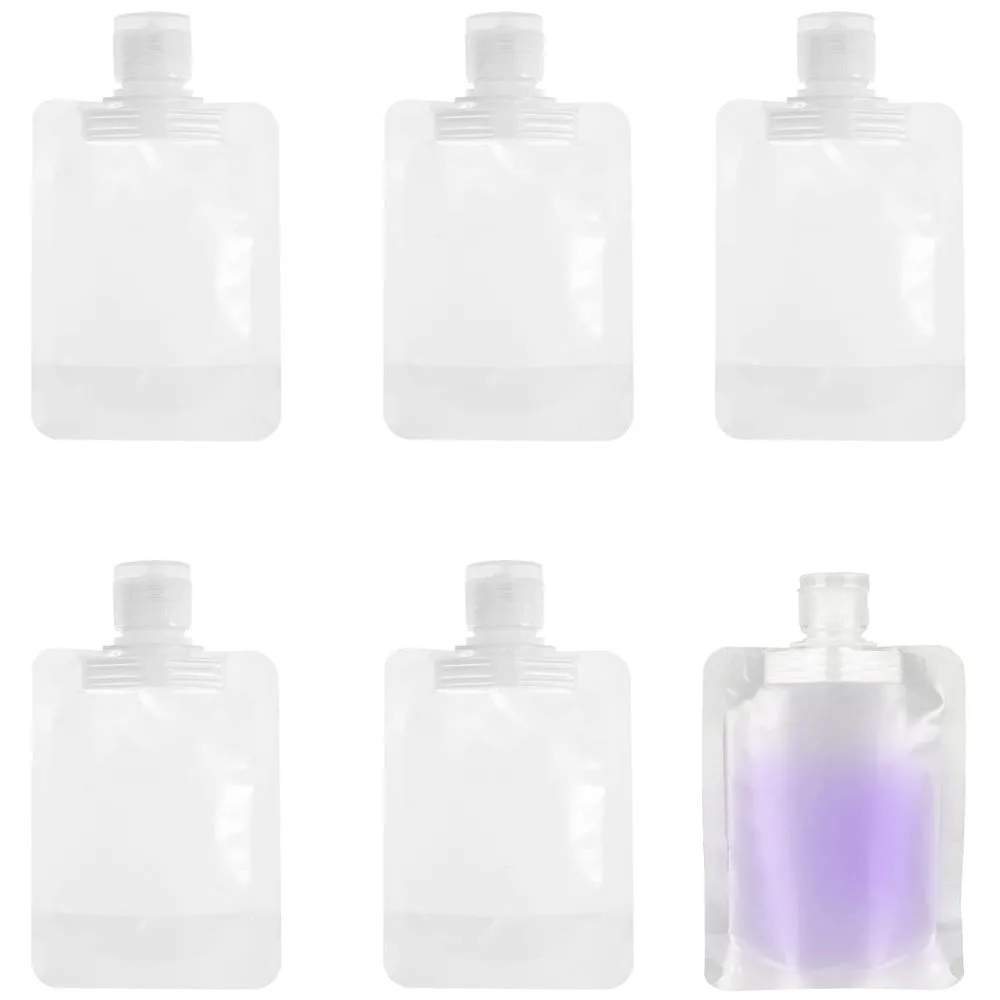 

5pcs Lotion Dispenser Bag Travel Reusable Leakproof Refillable Pouches Shampoo Liquid Cosmetic Storage Lip Gloss Container
