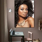 Модная Обнаженная Африканская женщина индийский Портрет Печать на холсте постер Скандинавская Настенная картина для украшения гостиной