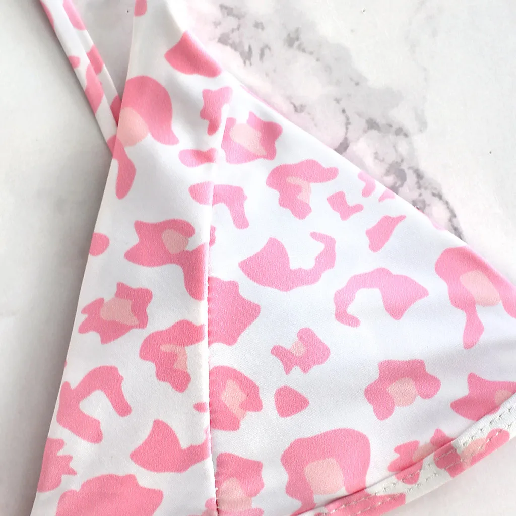 Женский сексуальный пляжный комплект бикини большого размера 2020 однотонный