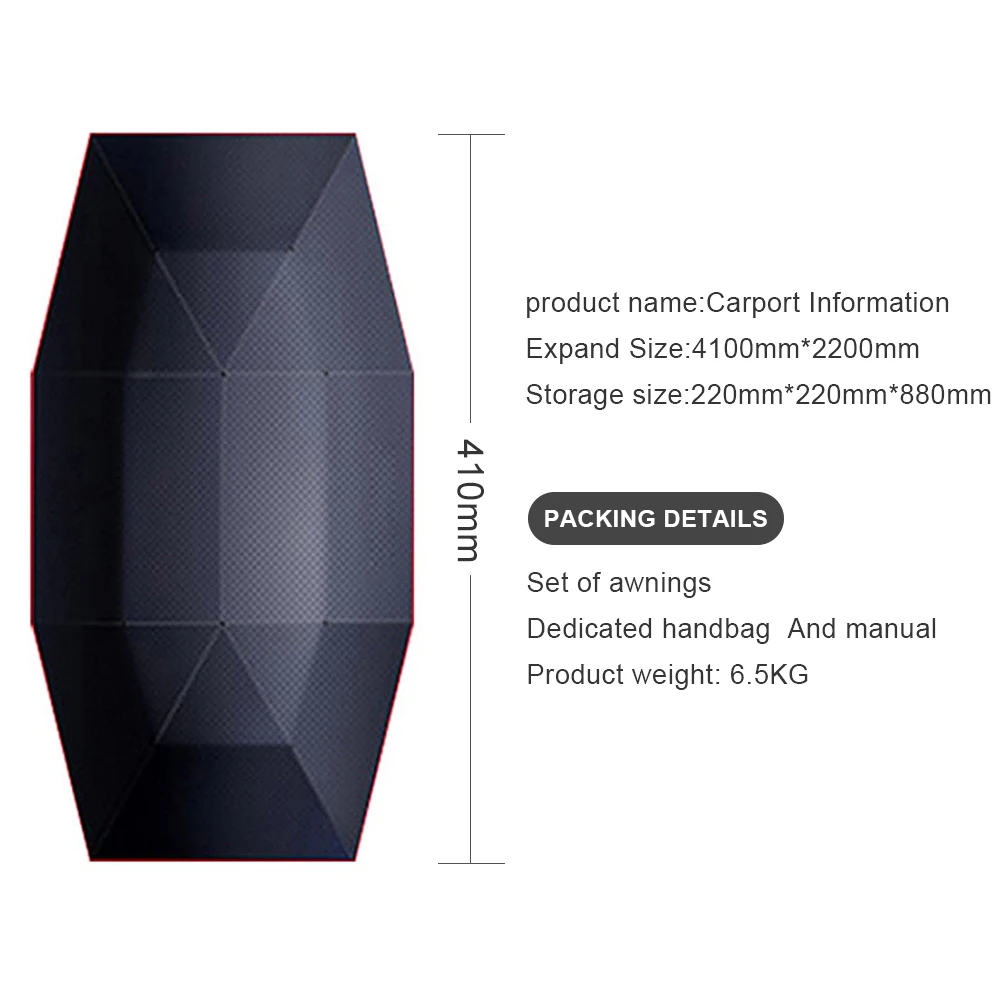 Автомобильный Зонт GLCC 400*210 см ткань Оксфорд три цвета дорожный автоматический