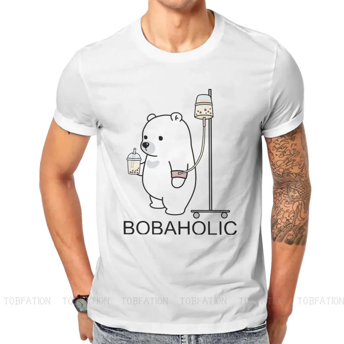 

Футболка Bobaholic Bear Is Your Spirit с животными, футболка с медведем, высокое качество, новый дизайн, Подарочная одежда, футболка с коротким рукавом, горячая распродажа