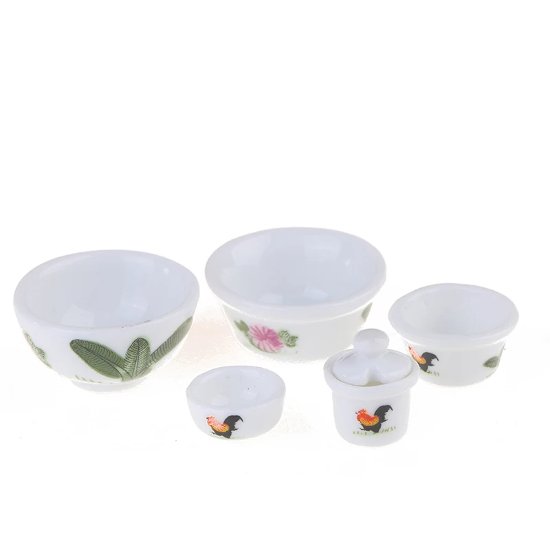 1 шт. 1:12 миниатюрный керамический кукольный домик чаша петуха банки чашка блюдо