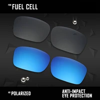 oowlit 2 pairs polarized sunglasses replacement lenses for oakley fuel cell black and ice blue