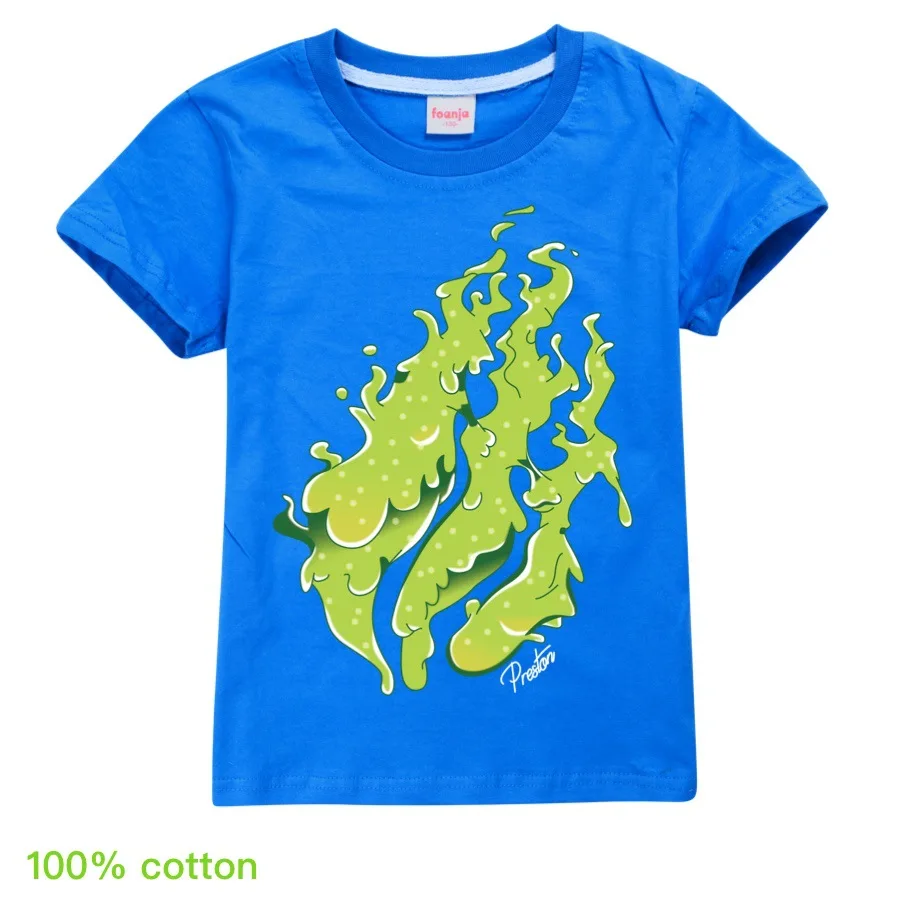 Модная летняя футболка для детей мальчиков и девочек PRESTONPLAYZ Цветной 3d принт Preston