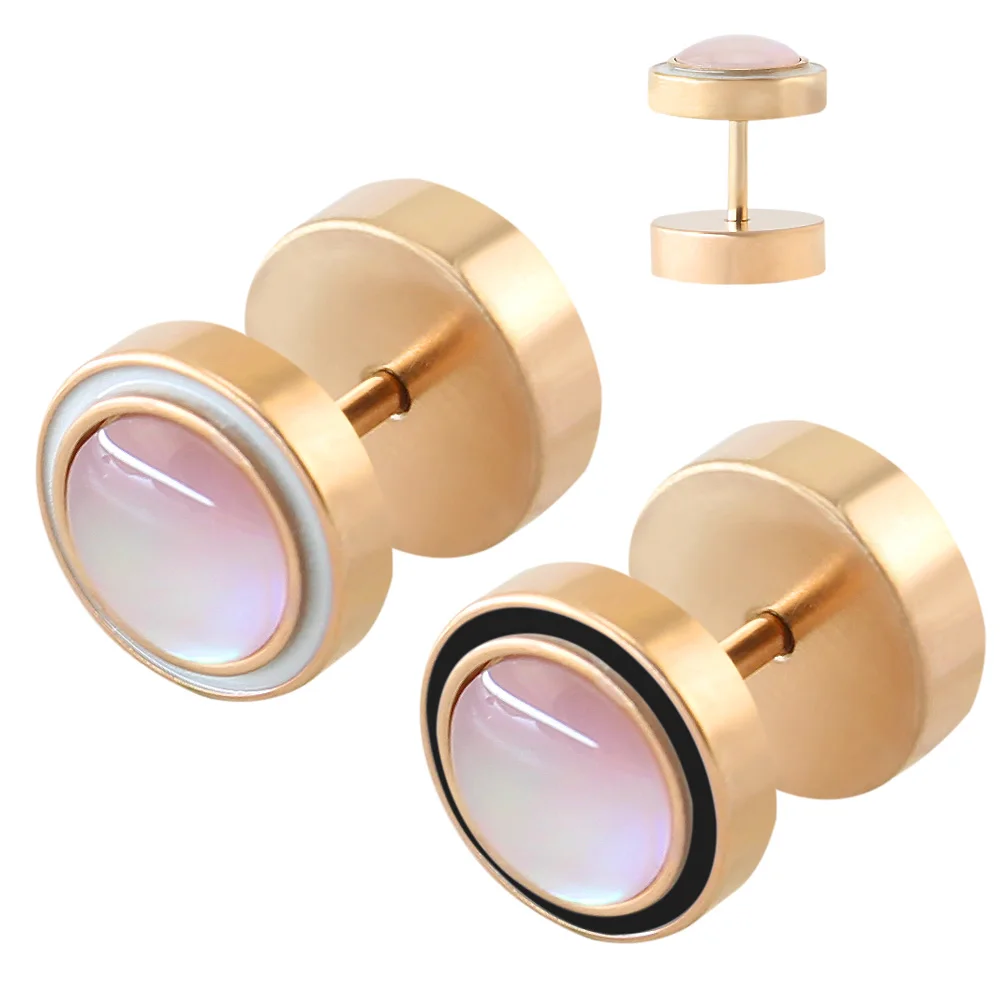 Серьги гвоздики из нержавеющей стали поддельные туннельные ювелирные украшения