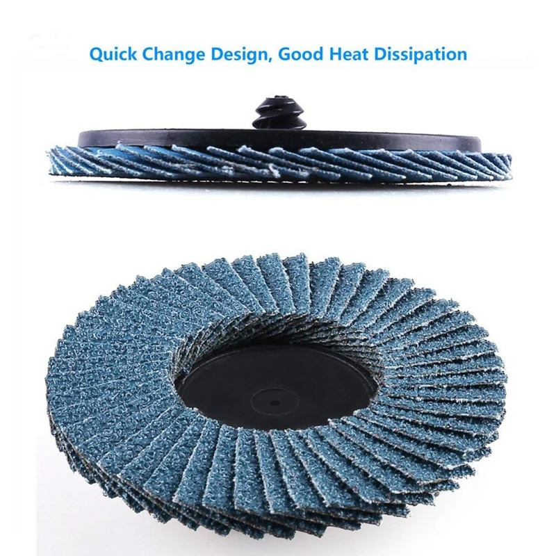 

10Pcs 2 Inch Flat Flap Disc Quick Change Sanding Discs Roloc Surface Conditioning Discs Zirconia Sanding Disc