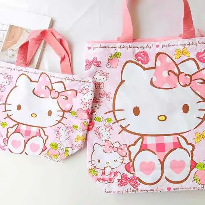 Милая Холщовая Сумка с рисунком котенка сумка на плечо женская переносная Ланч