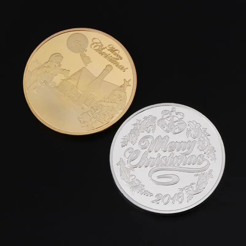 2018 памятная монета с Рождеством сувенир подарки художественная коллекция
