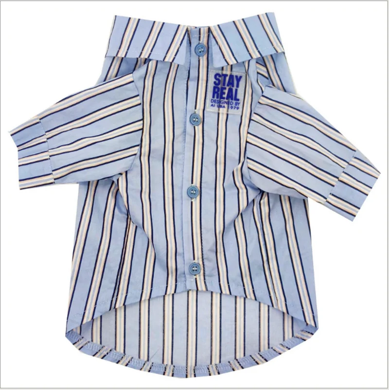 

New Spring Clothes For Dogs Pet Striped Shirts Dog Clothing Small Pet Coat Schnauzer Akita Cute Clothing For Dogs Pet Products