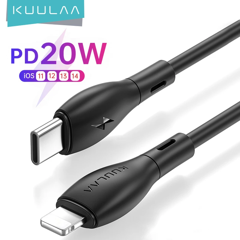 

KUULAA USB C to Lightning Cable For IPhone 13 12 11 Pro Max 8 7 6 Plus PD 20W 18W Fast Charger Data Cord For Macbook IPad USBC