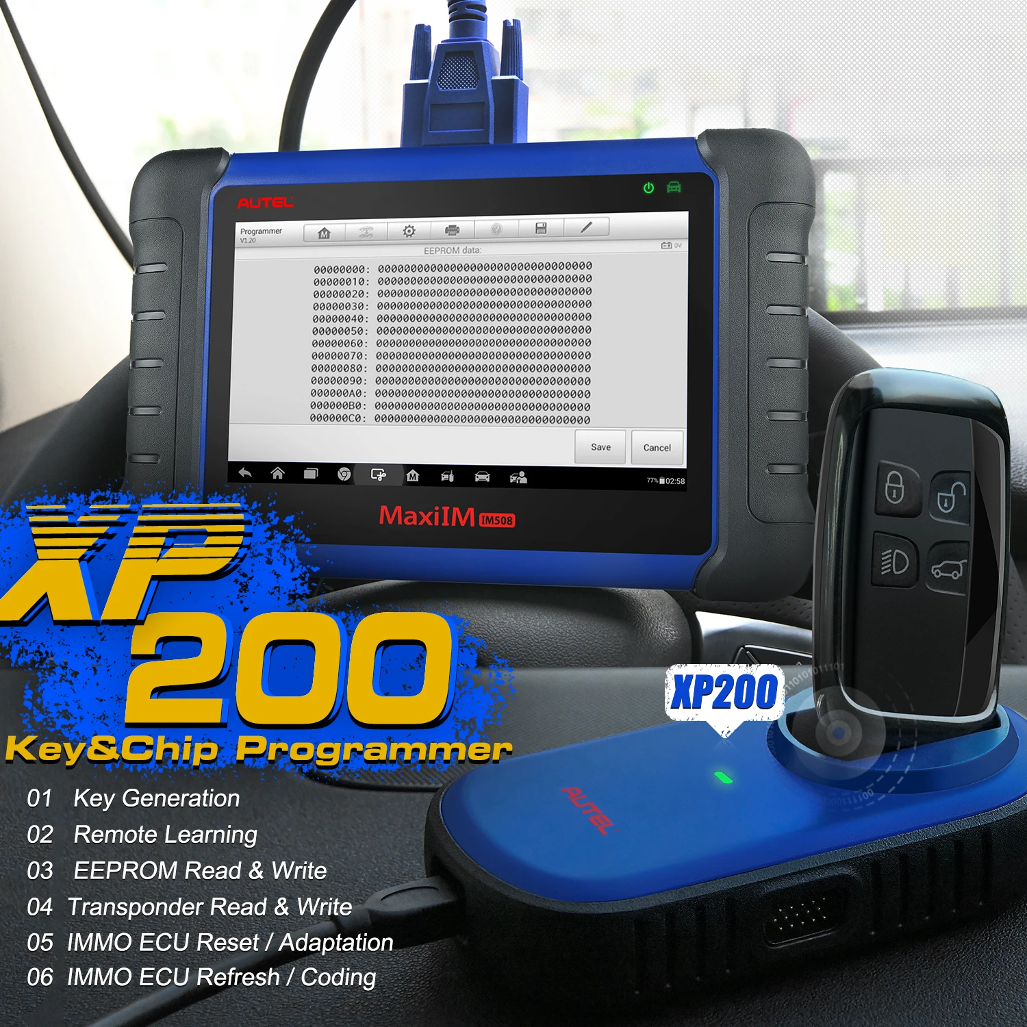 Autel MaxiIM IM508 инструмент для программирования автомобильных ключей Диагностика