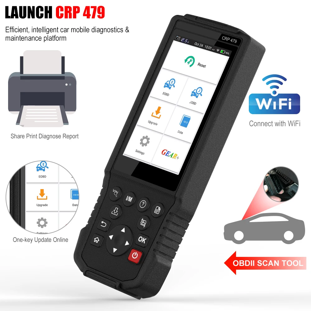 LAUNCH X431 CRP479 OBD2 сканер автоматический диагностический сканер автомобильный диагностический инструмент Автоматическое сканирование ABS TPMS DPF IMMO сброс PK CRP429C