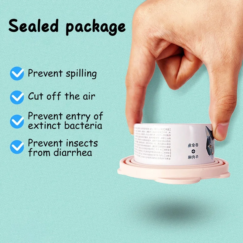 Многоразовая силиконовая крышка для пищевых продуктов 3 в 1 жестяная хранения