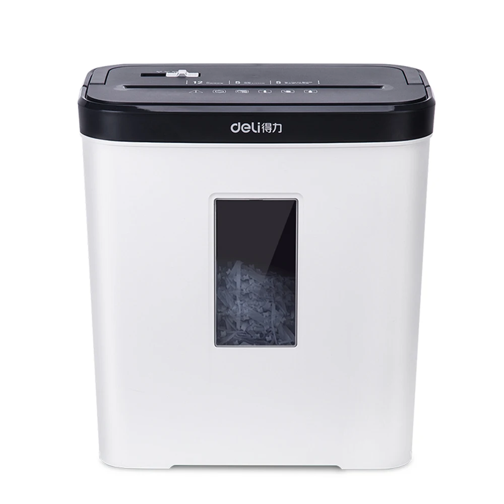 Deli 9939 Mini Electric shredder 12L 17L 220-230VAC/50Hz 5 minutes continuous shredding 5 sheets 4x25mm Level 4 security