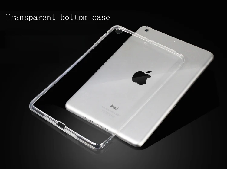Transparent Кожаный 360 Вращающийся чехол для Apple ipad 9,7 дюймов Air/Air 2 retina чехол ультра тонкий Авто сон для нового ipad крышка - Цвет: Transparent
