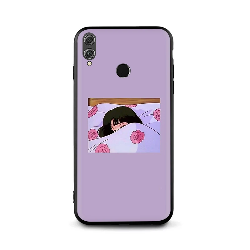 B10 EWAU Japanese Anime Aesthetic Friend Silicone phone case for Huawei Honor 6A 7A Pro 7C 7X 8X 8 9 Note 10 Lite view 20 9X Pro - Color: B10