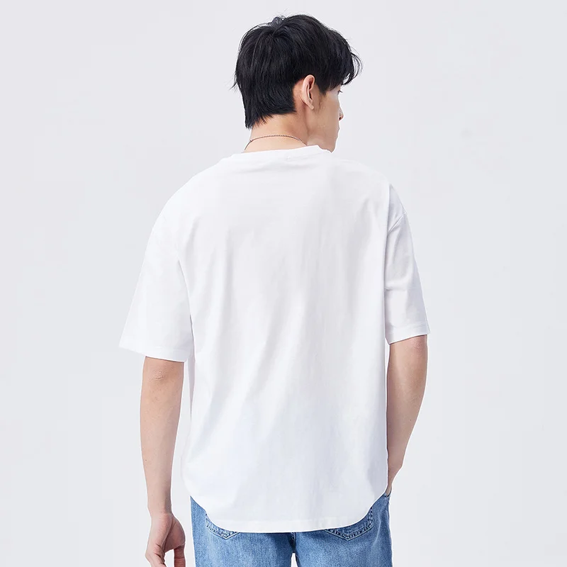 

SEMIR Short Sleeve T-Shirts Men 2021 Summer New Trendy Brand Half Sleeve Boys Loose Japanese Patterned T Shirts